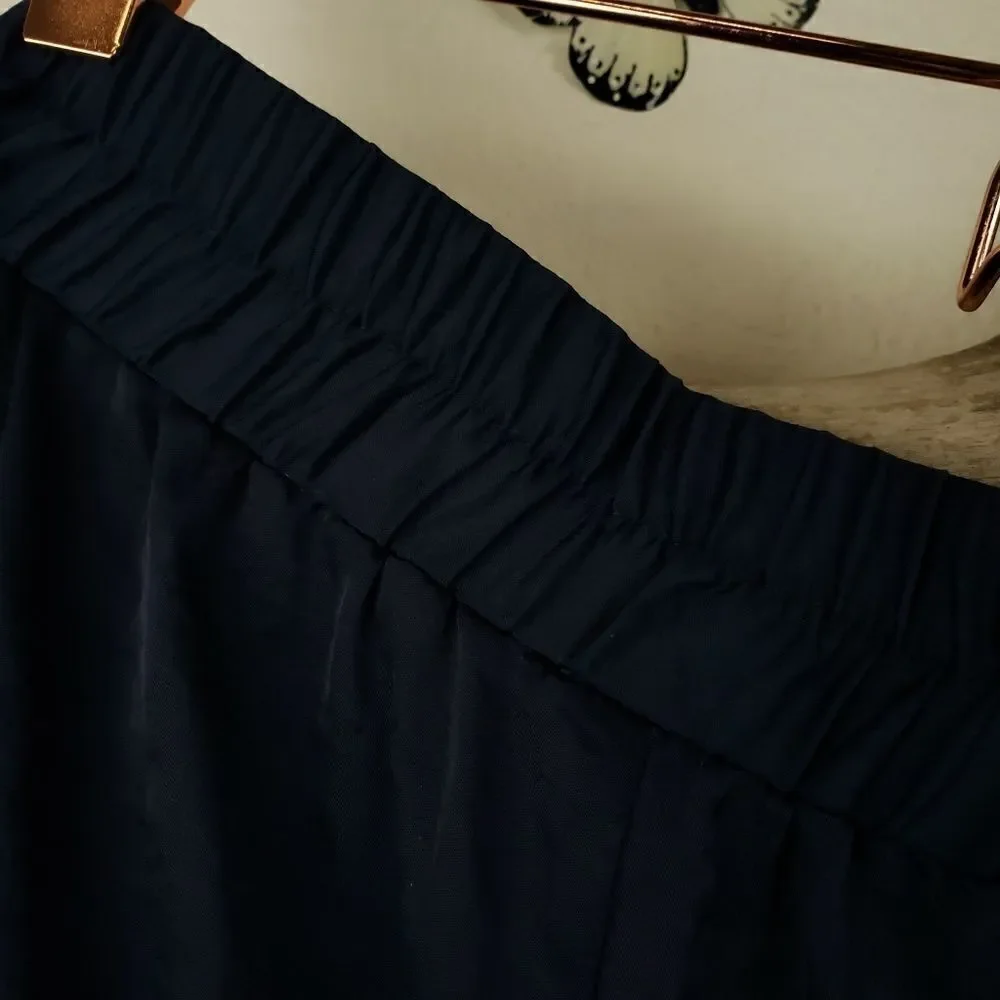 Lane Bryant flowy  navy maxi skirt